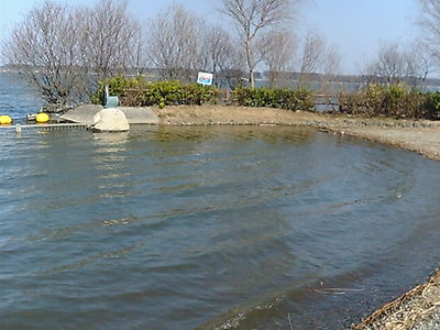 霞ヶ浦の人工砂浜